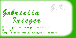 gabriella krieger business card